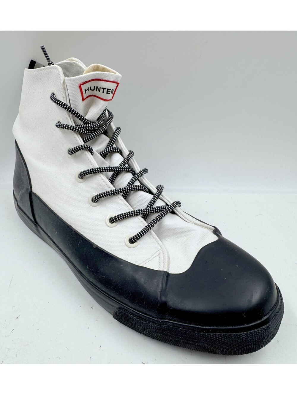 Hunter For Target Men's Sneakers Size 13 White Black Canvas High Top Shoes